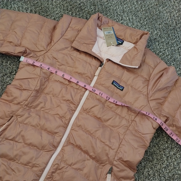 Girls Anthos Pink Down Sweater - Picture 12 of 14